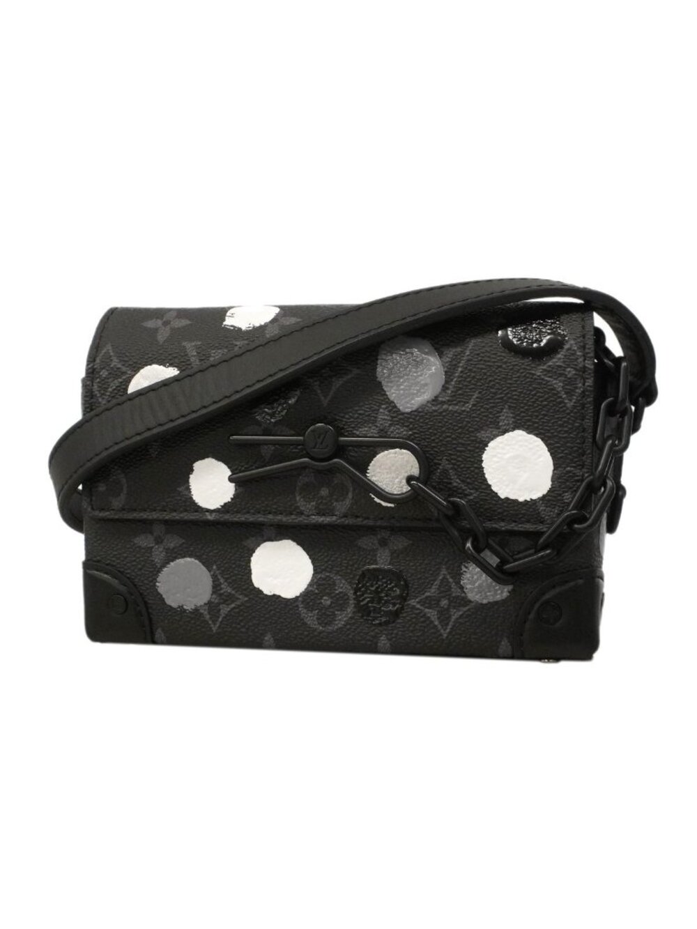 Louis Vuitton Shoulder Bag Monogram Eclipse LV YK Steamer Wearable Wallet Black